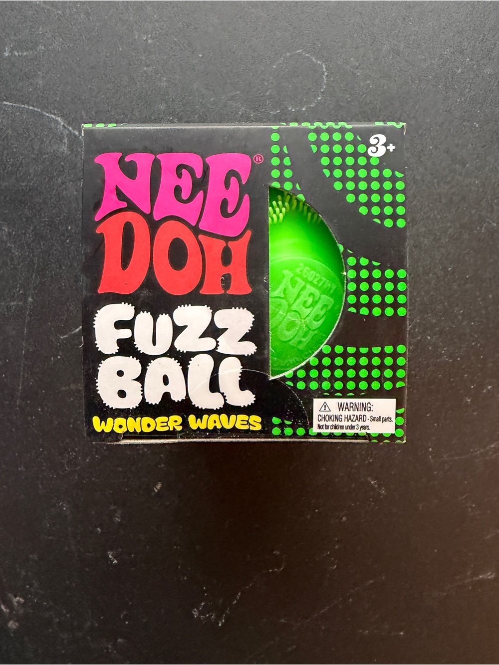 New NeeDoh Fuzz Ball Wonder Waves Green Toy Squishy Nee Doh Schylling 3+